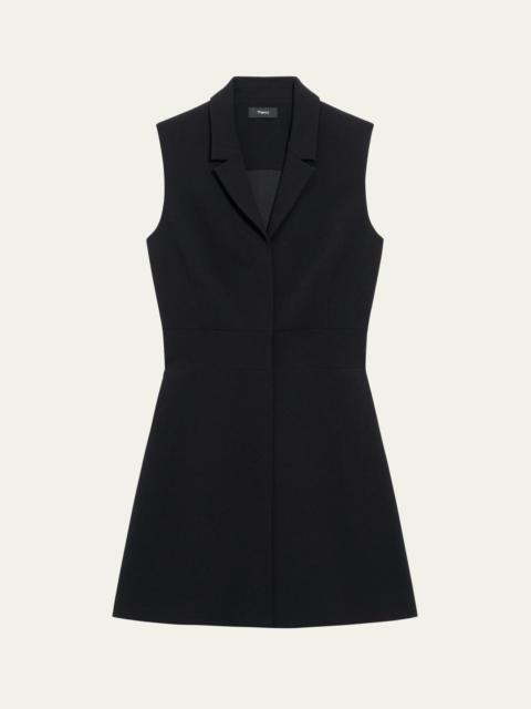 Tailored Zip-Front Mini Dress