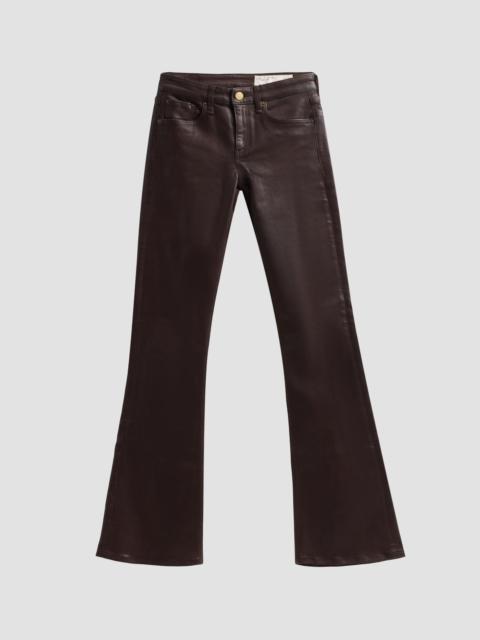 rag & bone Women's Flexi Kinsley Low-Rise Full Bootcut Jeans - Coated Brown