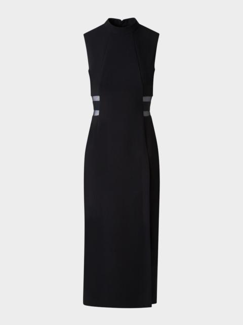 AKRIS Double-Face Illusion Midi Sheath Dress