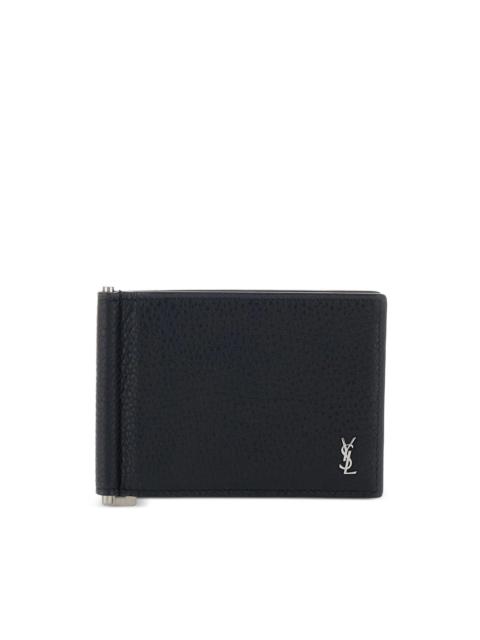 SAINT LAURENT logo calf wallet