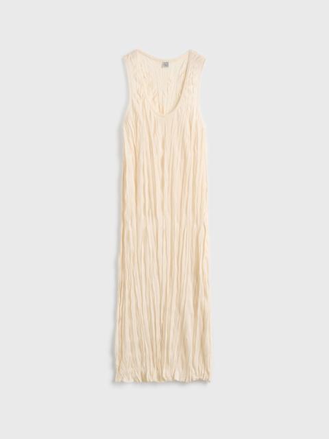 TOTEME Crinkled knit tank dress pale apricot