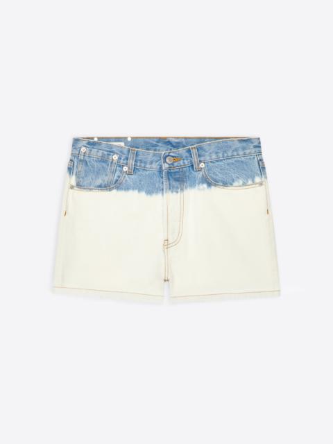 BLEACH DENIM SHORTS