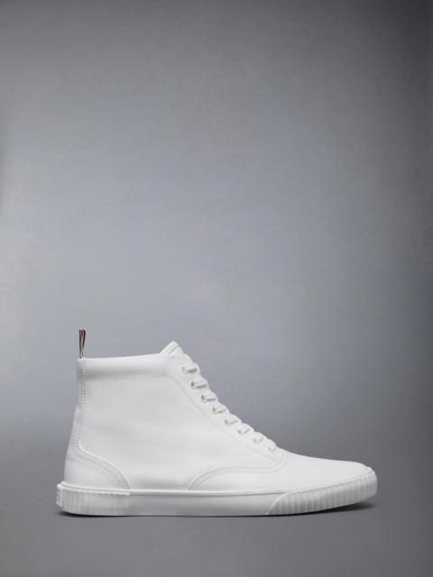 Thom Browne VITELLO CALF LEATHER HIGH TOP HERITAGE SNEAKERS