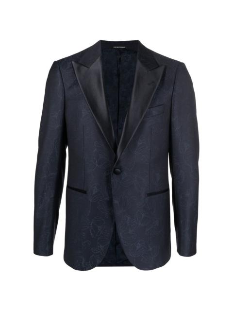 floral-pattern single breasted blazer