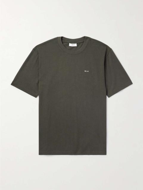 NN07 Adam 3209 Logo-Embroidered Pima Cotton-Jersey T-Shirt