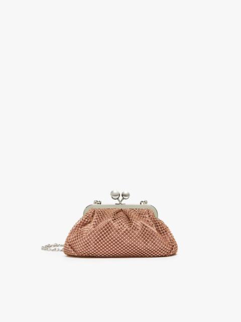 WEEKEND Max Mara EDITA Small Pasticcino Bag in mesh and rhinestones