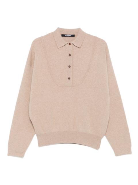 JACQUEMUS button polo-neck sweater