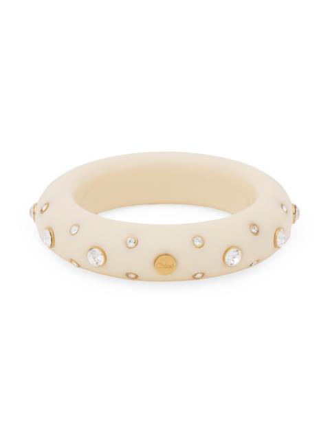 Chloé Women's Goldtone & Crystal Bangle - Iconic Milk