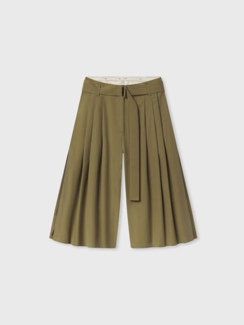 CO Pleated Culotte Pant in Cotton Poplin