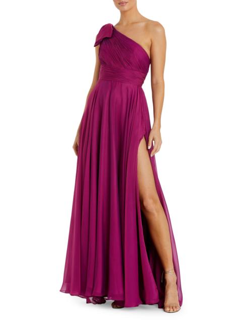 MAC DUGGAL Women's One-Shoulder Gown - Raspberry