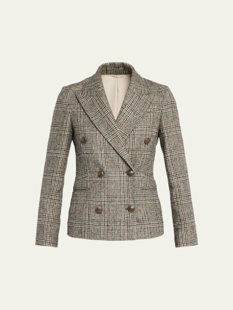 Brunello Cucinelli Double-Breasted Prince Of Wales Tailored Jacket