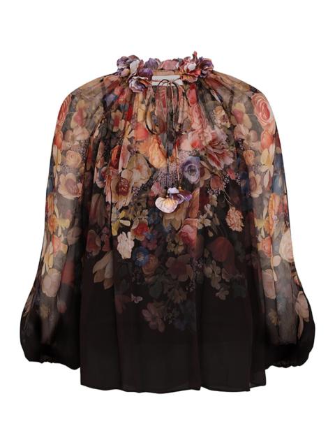 Zimmermann LUMINOSITY FLORAL BLOUSE