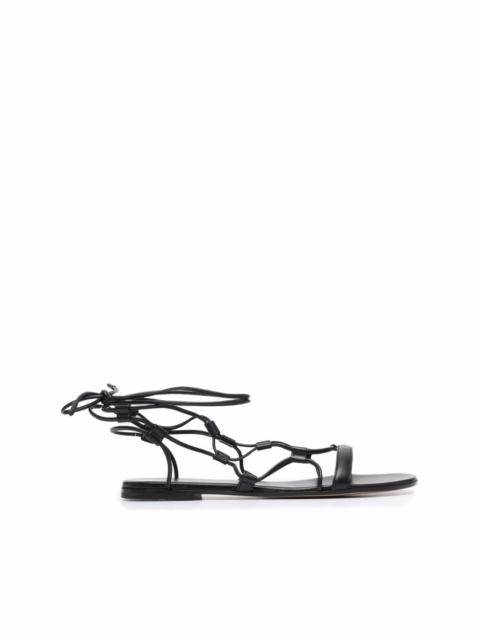 lace-up leather sandals