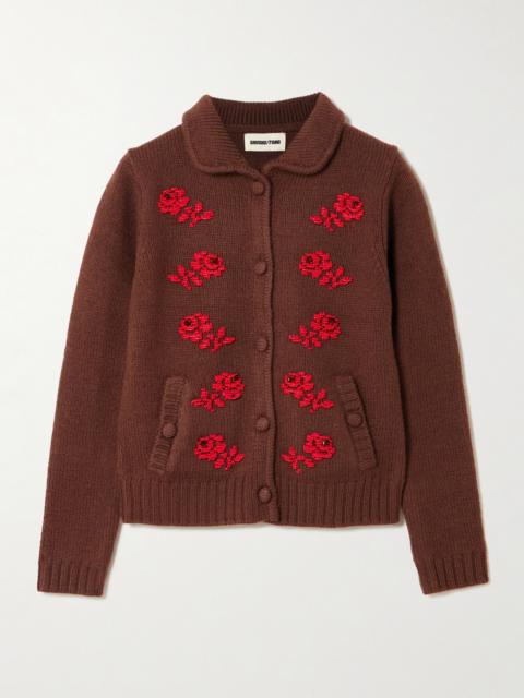 SHUSHU/TONG Bead-embellished Wool Cardigan