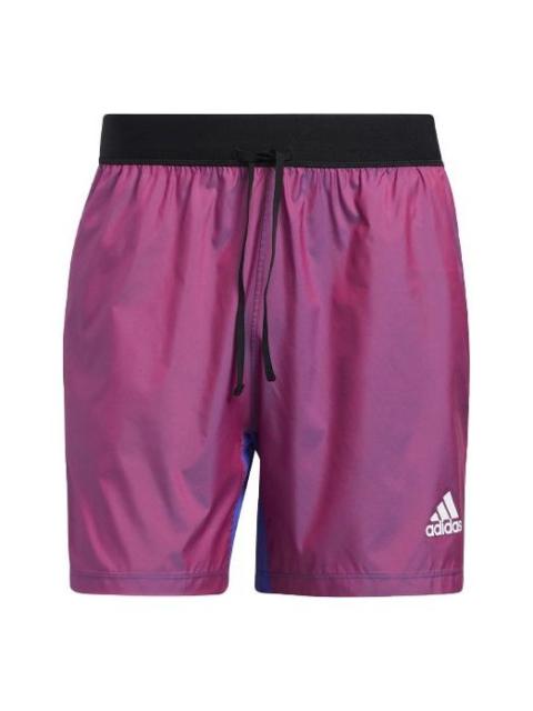 adidas adidas Primeblue Short Contrasting Colors Training Sports Shorts Metallic Red GM0477