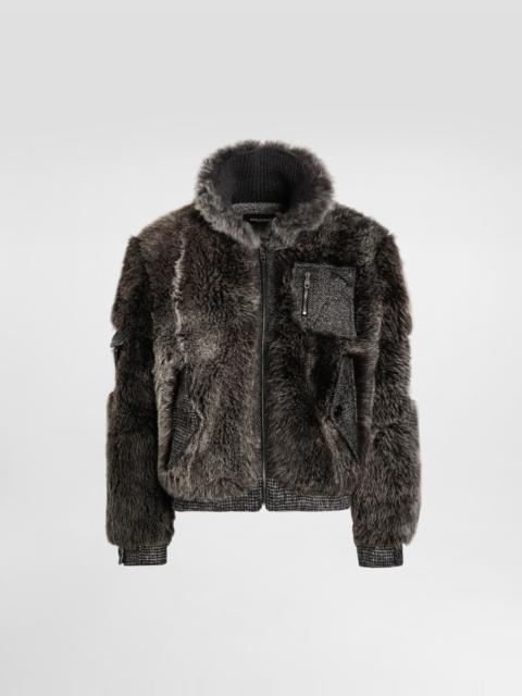 Dolce & Gabbana Single-breasted shearling coat