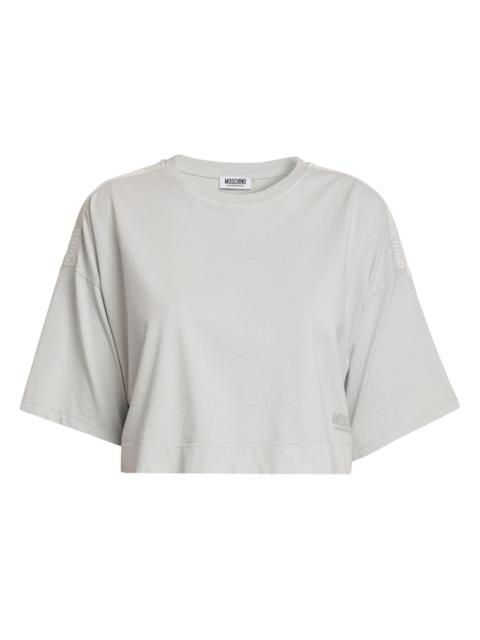 Moschino Women's Cotton Crop T-Shirt - Grey