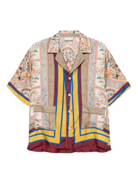 Pierre-Louis Mascia ALOE patterned pocket shirt