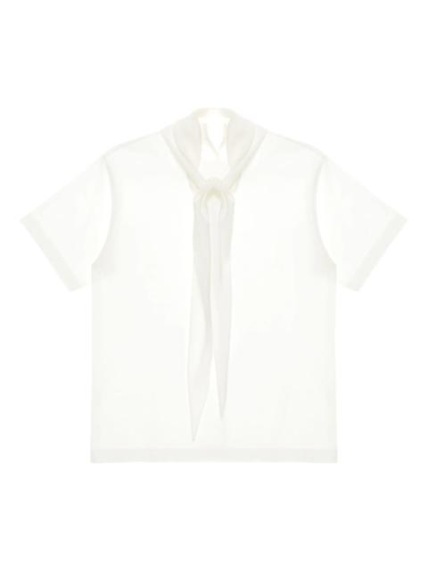 Carven Carven Scarf-collar Cotton T-shirt