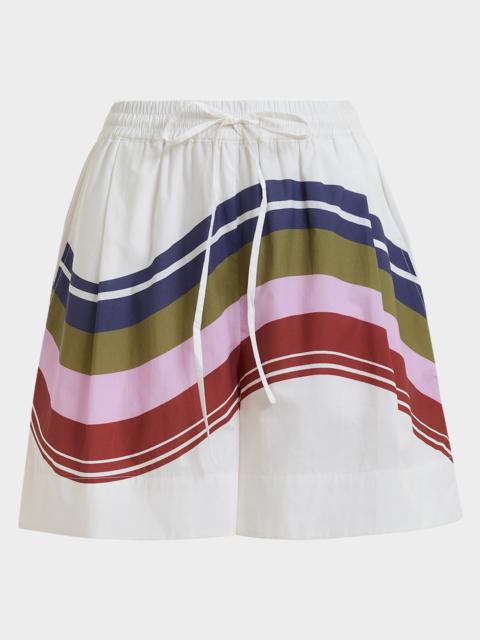 ESSENTIEL ANTWERP Stripe Drawstring Shorts