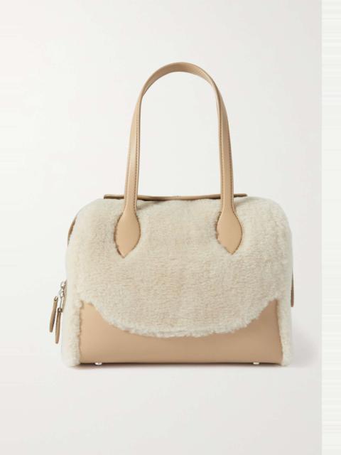 Loro Piana Happy Day micro leather and cashmere and silk-blend fleece tote