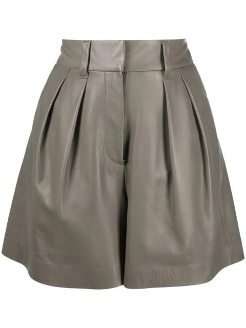 Brunello Cucinelli wide-leg leather shorts
