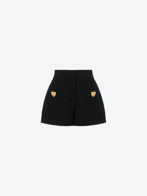Moschino HEART BUTTONS BOUCLÉ SHORTS