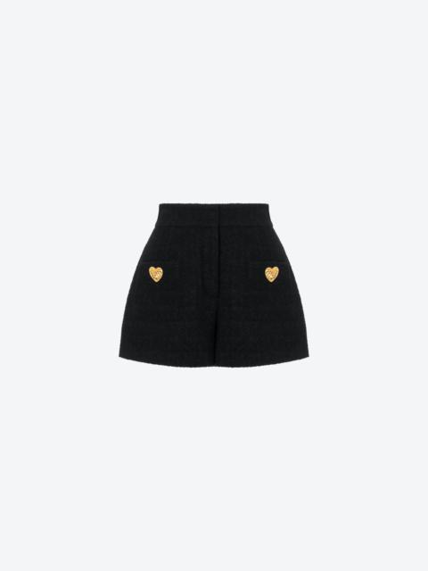 Moschino HEART BUTTONS BOUCLÉ SHORTS