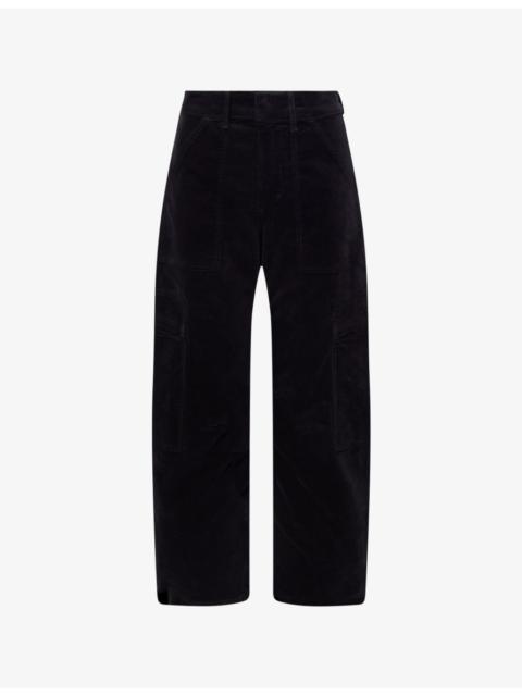 Citizens of Humanity Marcelle Low Slung Cotton-Velvet Cargo Trousers