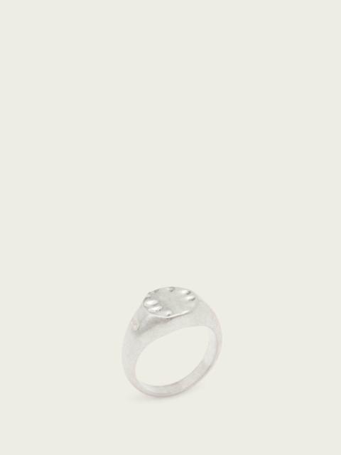 ALLSAINTS JAKE OVAL TEXTURED SIGNET RING