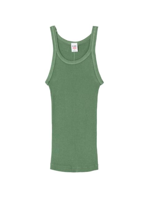 ribbed cotton scoop neck tank top