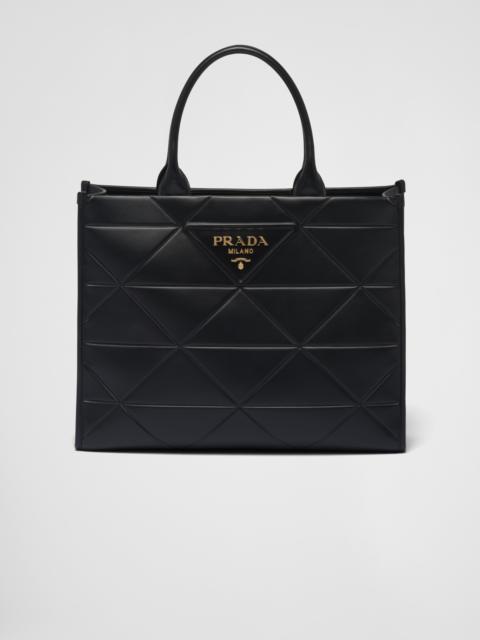 Prada Large leather Prada Symbole bag with topstitching