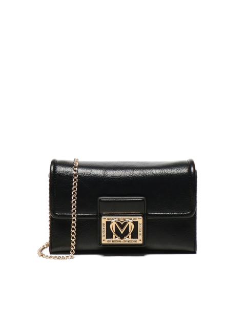 Moschino logo-plaque chain shoulder bag