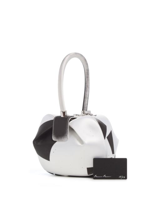 GABRIELA HEARST Adam Pendleton x Gabriela Hearst Nina Bag in Black & White Satin № 10