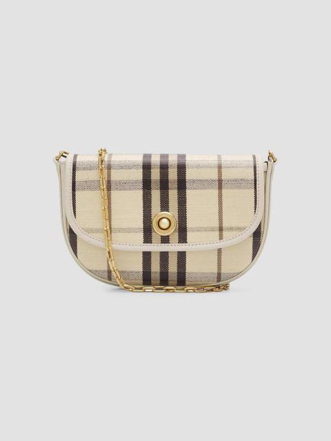 Burberry Women's Highlands Check Chain-Strap Crossbody Bag - Light Beige