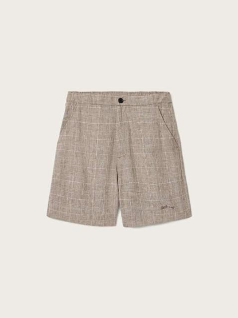 ALLSAINTS KEAL LINEN BLEND RELAXED FIT SHORTS