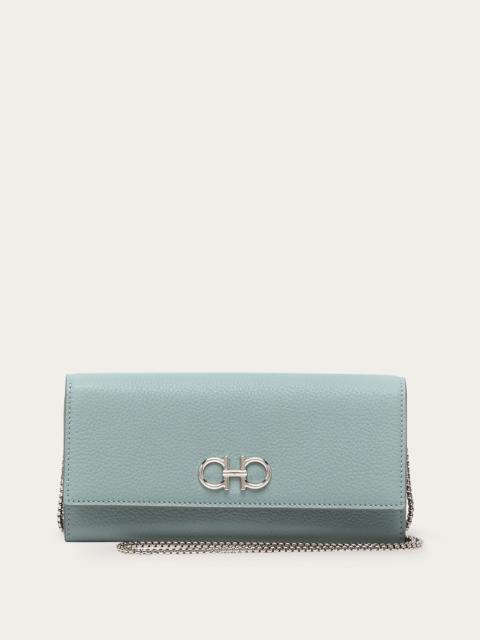 FERRAGAMO Gancini wallet with chain