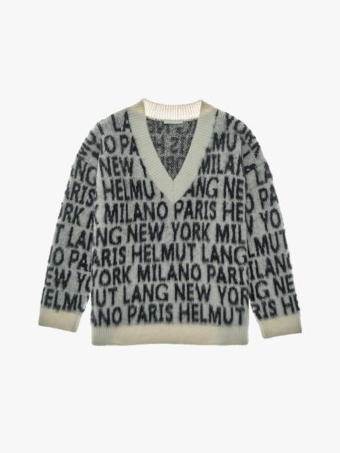 Helmut Lang LOGO V-NECK SWEATER