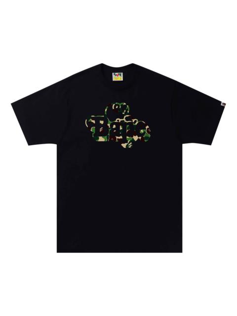 A BATHING APE® BAPE ABC Camo Milo On Tee 'Black/Green'