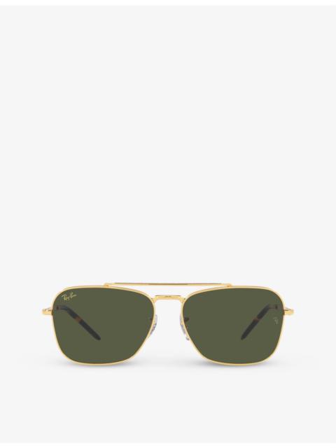 Ray-Ban RB3636 Caravan square-frame metal sunglasses
