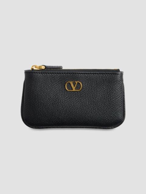 Valentino Women's Grainy Calfskin Key Ring - Black