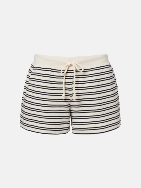 velvet Amy striped cotton jersey shorts