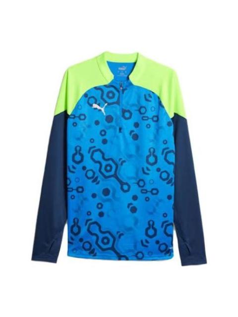 PUMA PUMA IndividualCUP Football Quarter-zip Top 'Blue Green' 658483-54