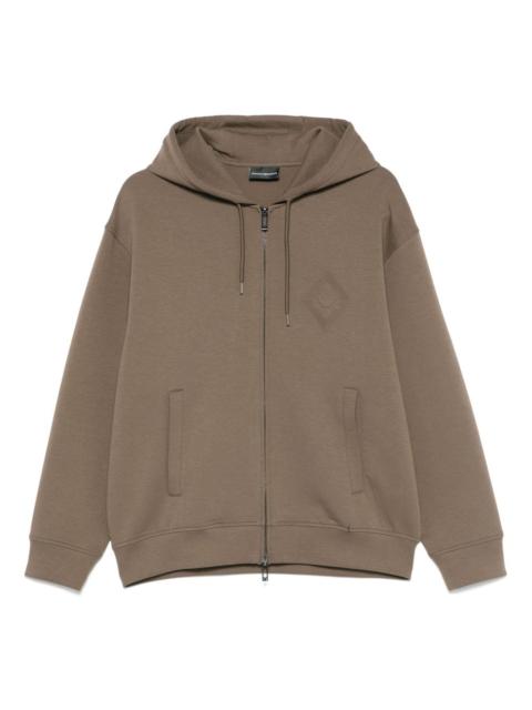 EMPORIO ARMANI logo-embossed hoodie