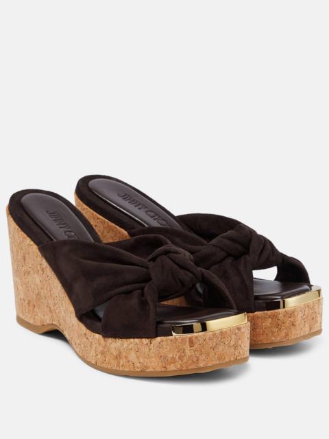 Avenue leather wedge sandals