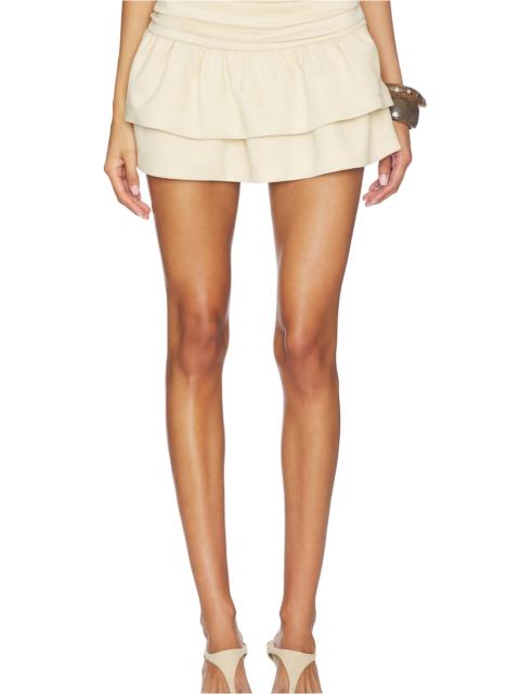 LAMARQUE x REVOLVE Laura Faux Suede Double Ruffles Skirt