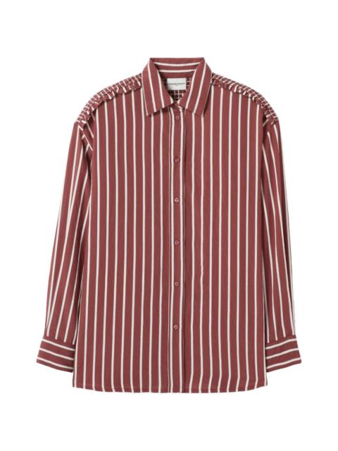 Claudie Pierlot striped ruffled shirt