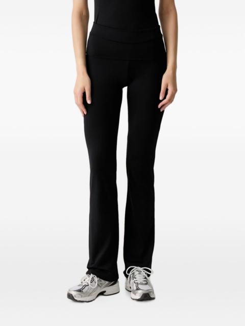 GUESS USA Flare rhinestone-logo leggings
