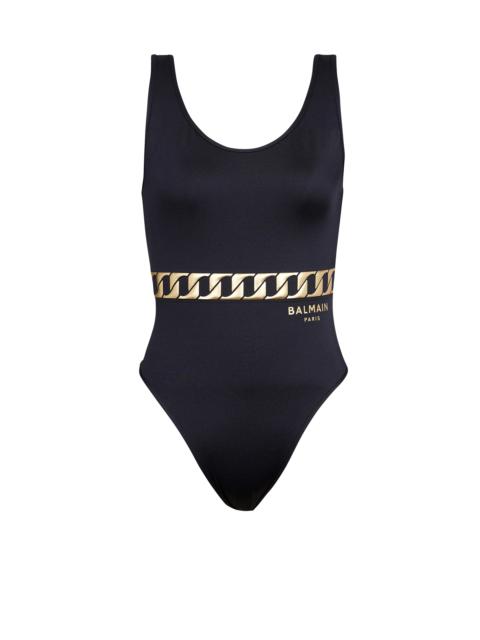 Balmain logo swimsuit