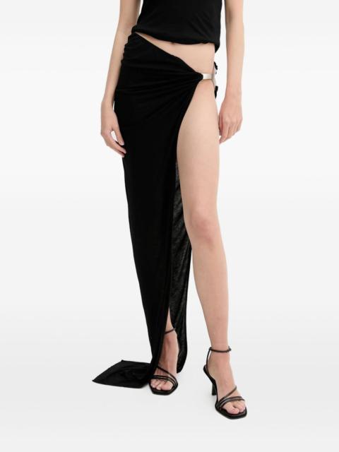 Rick Owens Lilies draped side-buckle skirt